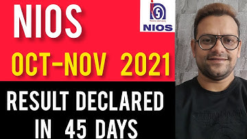 Nios October-November 2021 Result Declared || Nios October-November  2021 Result Latest Update Today