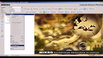01.013 IN MIKRO ERP: HOW TO LOAD MASTER MENU AND MANAGE IT