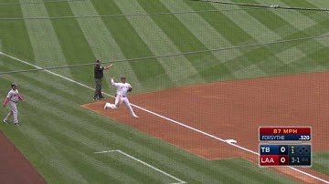 TB@LAA: Escobar makes a jumping throw to first