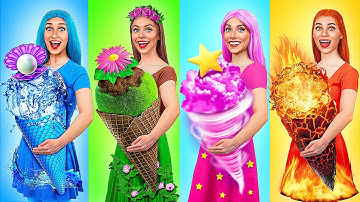 4 Cô Gái Lửa, Nước, Không Khí Và Đất | Bốn Nguyên tố Xây Giường Tầng Trend DO Challenge