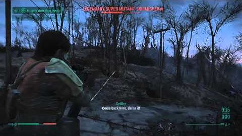 Fallout 4 - Legendary Super Mutant Skirmisher Attack (Settlement attack)