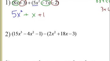 Lesson 6.1 - Adding & Subtracting Polynomials