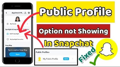 Public profile icon not showing in Snapchat