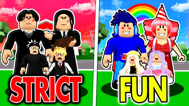 Roblox STRICT FAMILY vs FUN FAMILY (Roblox Brookha...