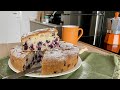 Easy BLUEBERRY CAKE recipe - soft like a sponge cake but moist like a chocolate cake