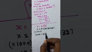 #9th maths exercise 2.2-4 #express the following decimal expression into rational form #2.327 bar