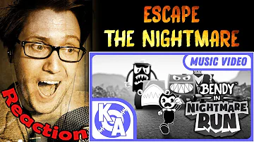 "Escape the Nightmare" Bendy Nightmare Run Song by Kyle Allen Music REACTION!