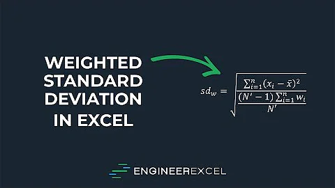 Weighted Standard Deviation in Excel