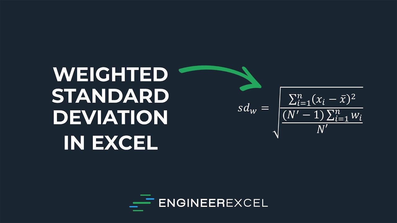 how to calculate equal weighted standard deviation