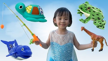 Trò Chơi Câu Cá – Săn Và Học Tên Các Con Vật ❤ AnAn ToysReview TV ❤