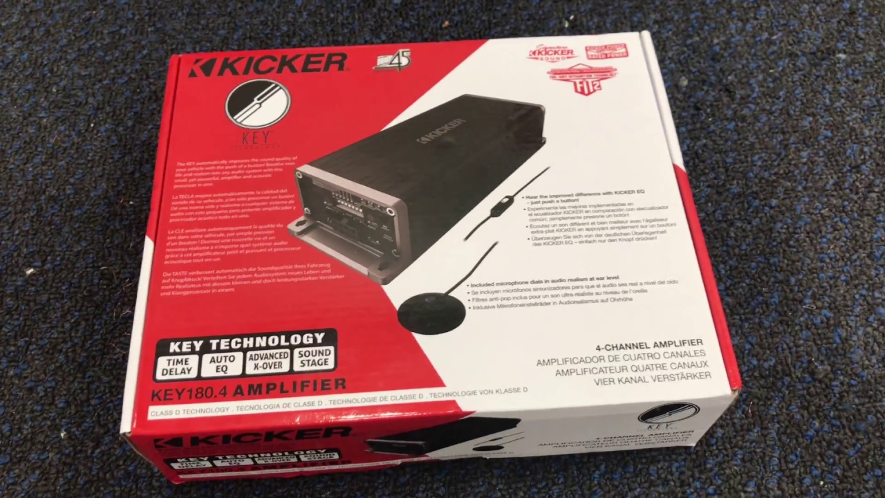 Kicker Key Amp 180.4 Unboxing - YouTube