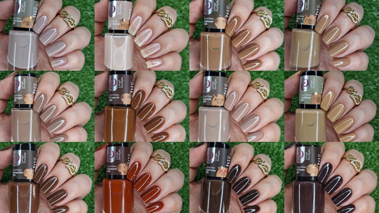 ESMALTE CORA COLEÇÃO CAPIVIBES LANÇAMENTO COM COMPARAÇÃO DE CORES