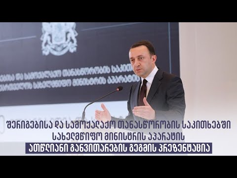 შერიგებისა და სამოქალაქო თანასწორობის საკითხებში სახელწმიფო მინისტრის აპარატის პრეზენტაცია