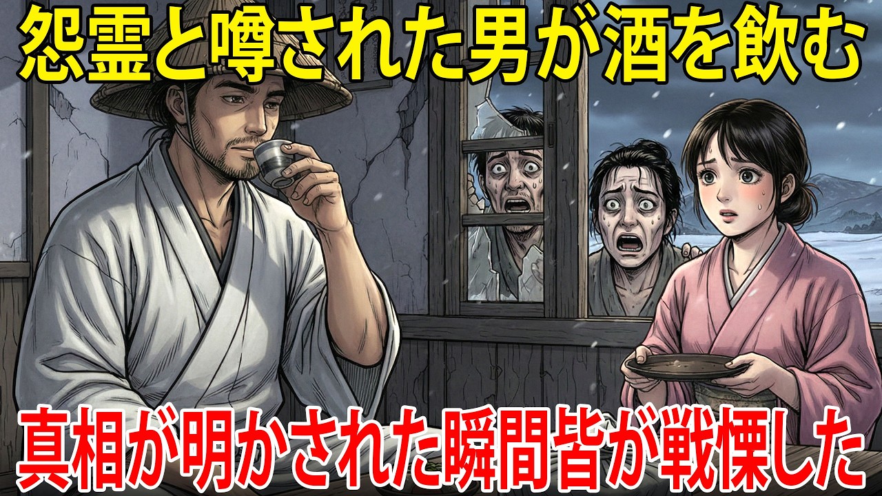 白装束の男が毎夜、娘の茶屋に現れては酒を飲み、復讐の怨霊だと噂された。男は娘に風呂敷に包んだ品を託し――それが開かれた瞬間、里人は皆、恐怖に震えた｜泣ける話｜民話｜昔話｜