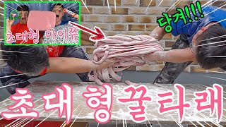 초대형 마이쮸로 초대형 꿀타래를 만드는 중입니다!! 4억가닥 가능할까..?! (BIGGEST Dragon's Beard Candy)