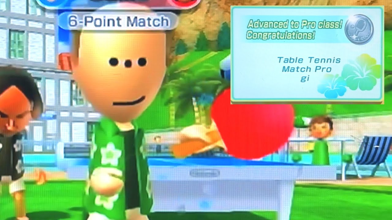Getting Pro Class in Wii Sports Resort Table Tennis Fun With Wii