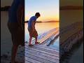 Guy starts walking on water