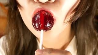 Asmr lollipop  pirulito , Brunet , blonde , loira