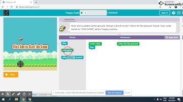 Video Flappy Bird Code org