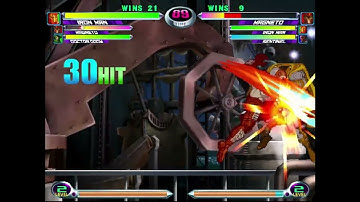 MvC2: J360 - Magneto Slide Infinite Tag to Iron Man Infinite 100% Combo .:10.7.22:.