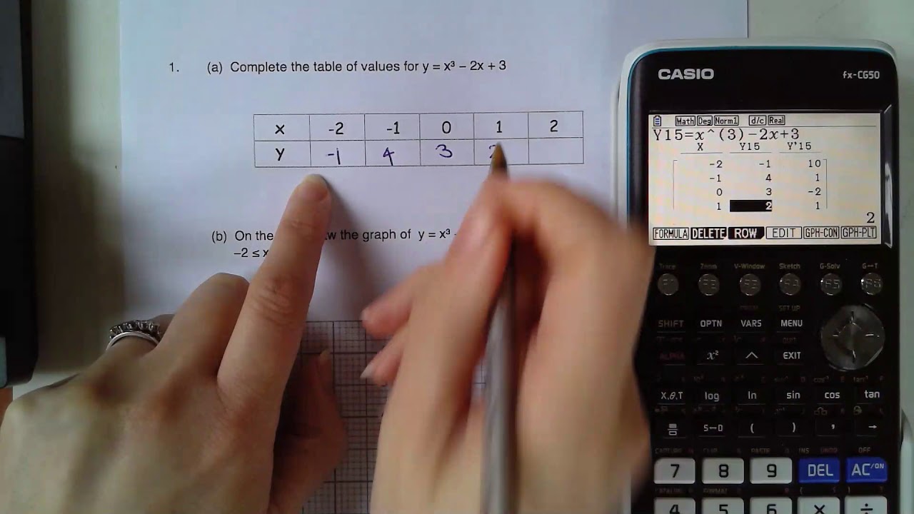 Casio fx CG50 13 Cubic Graphs - YouTube