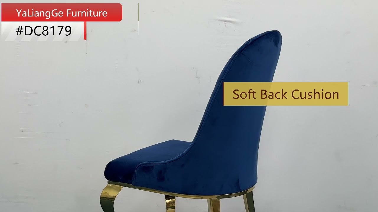 💙 Hot Sale in Russia: Modern Navy Blue Velvet Dining Chairs 💙