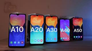 Сравнение Samsung A10, A20, A30, A40 и A50