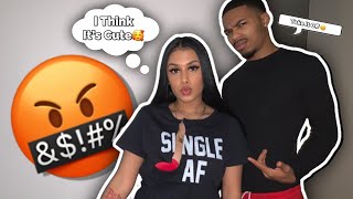 WEARING A &quot;SINGLE AF&quot; SHIRT TO SEE HOW MY BOYFRIEND REACTS..