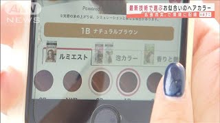 “拡張現実”で選ぶヘアカラー　見本毛のプラ削減に(2021年7月5日)