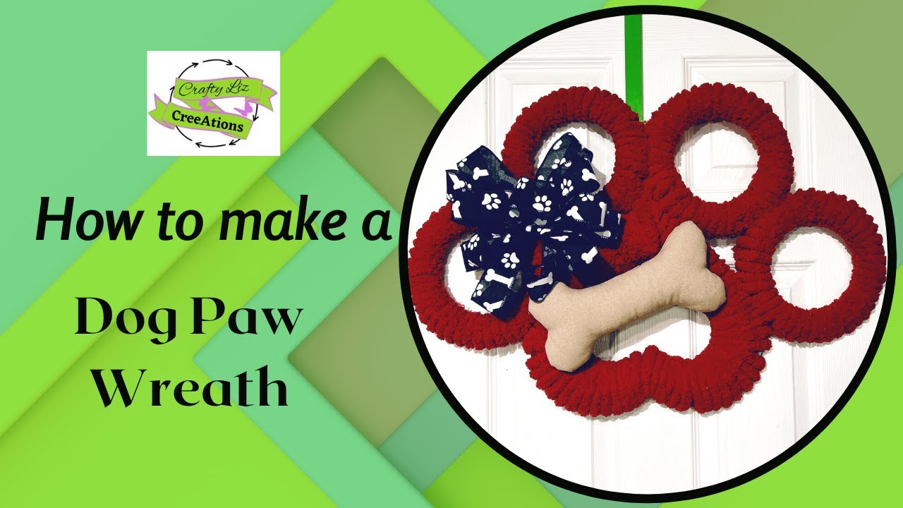 How To Make A Dog Paw Wreath YouTube dollar-tree-diy-white-christmas-dog-wreath-youtube