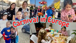 🌺Indian mom daily life vlog in Europe || Funday in Carnival with friends🎊|| Cooked lots of items🌺