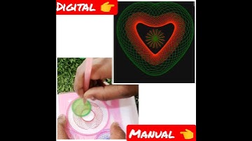 Digital Vs Manual Spirograph Design 🖌️ Edition #shorts #spirograph #trending