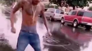 Blueface Crip Walks In Rain Then Kisses Money in Car!!! Hilarious!!!