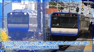 E235系1000番台 J-01編成 内房線(蘇我-館山間)初入線!!「車内LCD案内装置表示確認試運転」