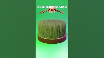 1 VS 100,000 Blades of Grass 😚🌿 #3danimation  #simulation #blender3d #animation #shorts #minecraft