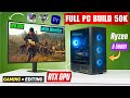 Building a ₹50K Gaming PC in 2026… Smart Choice or Big Regret? 😮 | Ryzen 5 5600F + RTX + Monitor 