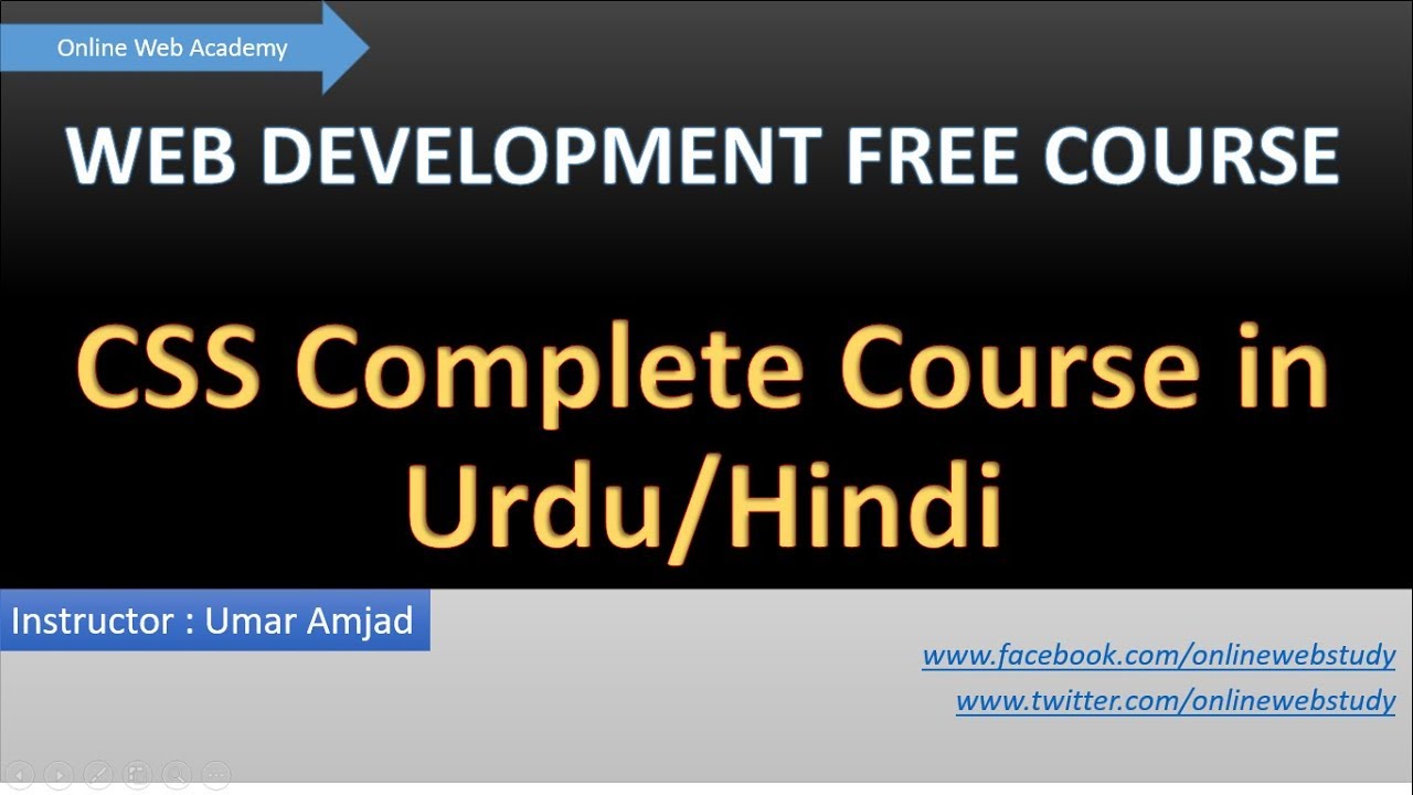 CSS Introduction  ,CSS tutorial for beginners in Urdu | Hindi By Online Web Academy