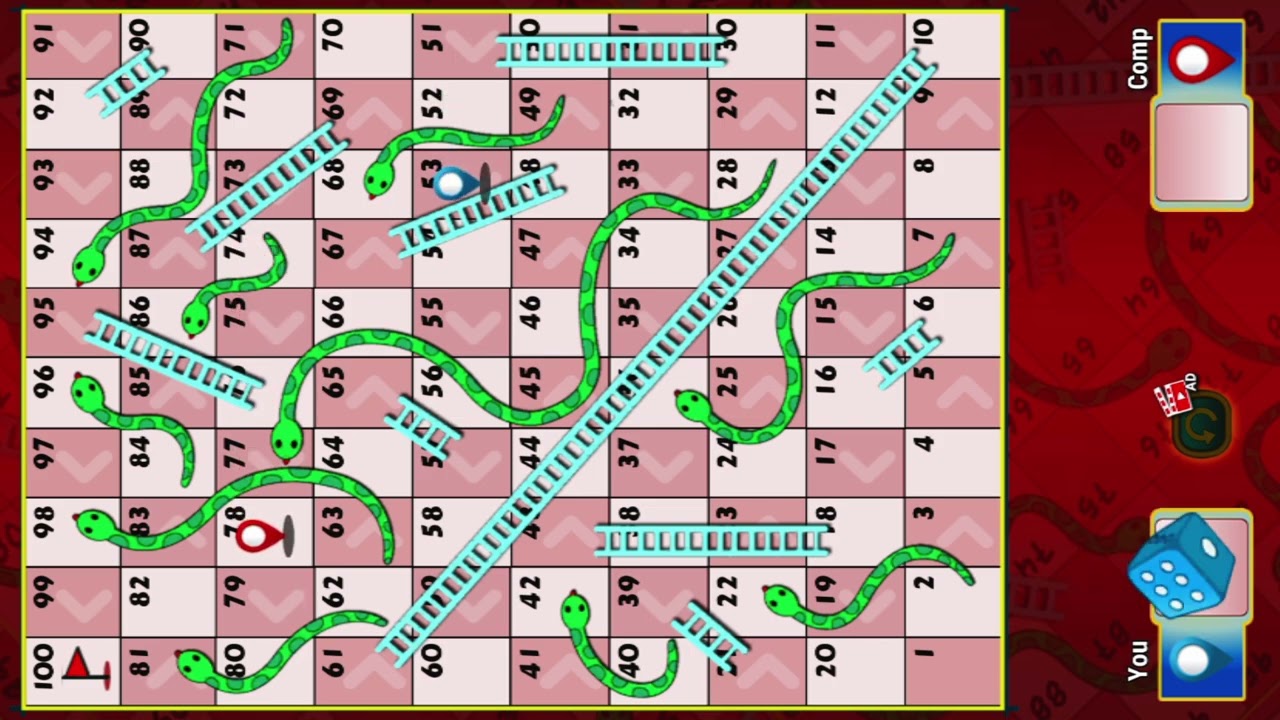 Ludo king snake and ladders 😱 | me vs computer | 2 player gameplay 