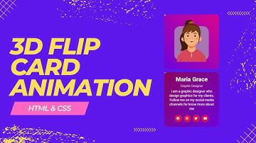 How to Create 3D Animated Flip Card  Using HTML & CSS | CSS Animation | HTML CSS Tutorials #css