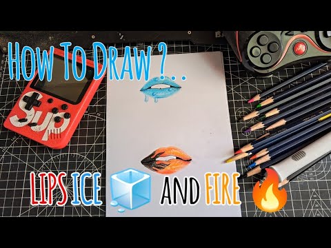 Fire Lip Tutorial How To Draw Lips | ICE 🧊 vs FIRE 🔥 - YouTube
