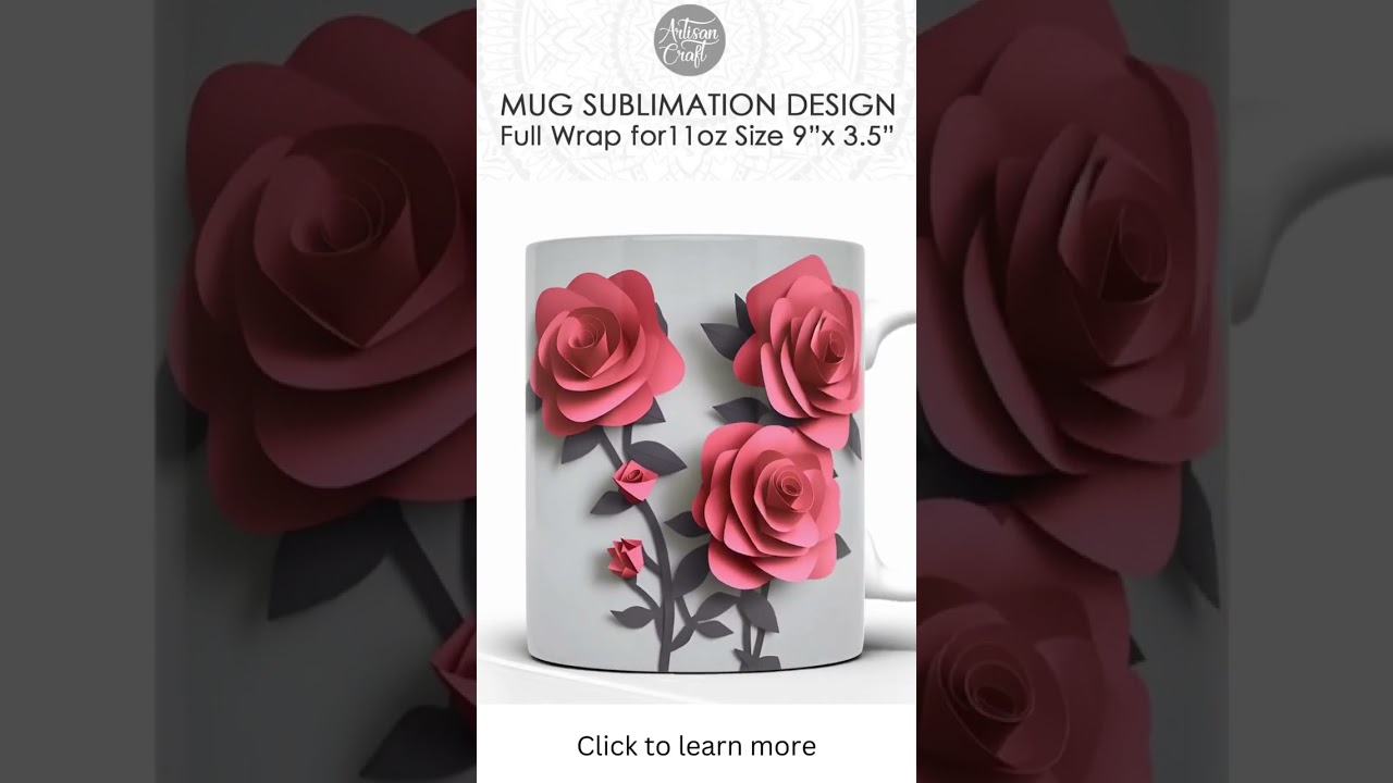 3D paper roses make this beautiful 