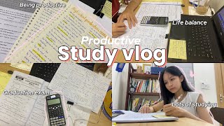 Productive STUDY VLOG✎| lots of studying, revising for graduation exam, cooking, caffeinated, ...
