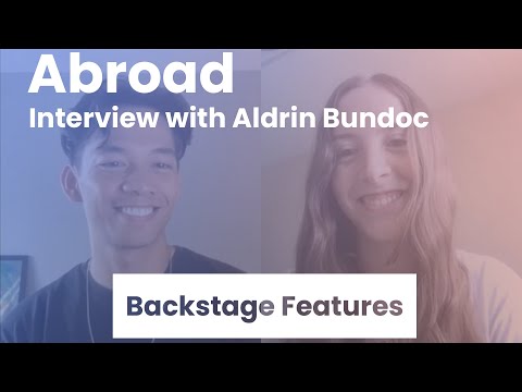 Abroad Interview with Aldrin Bundoc | Backstage Features with Gracie Lowes