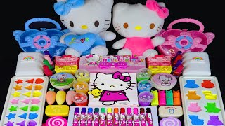 HELLO KITTY SLIME Mixng random with Rianbow Slime Satisfying Slime Videos #44