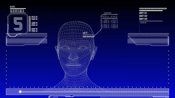 Chroma HUD with Wireframe Head Rotating, free to use.