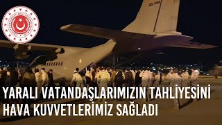 Hava Kuvvetlerimiz Deprem Bölgesindeki Yaralı Vatandaşlarımızın Ankaraya Tahliyesini Sağladı