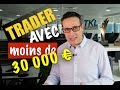 Vivre du trading avec un compte inférieur à 30 000 € ?