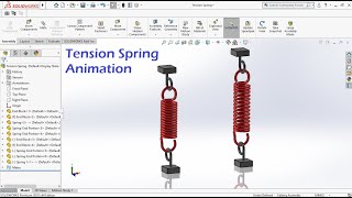 Tension Spring Animation tutorial in Solidworks