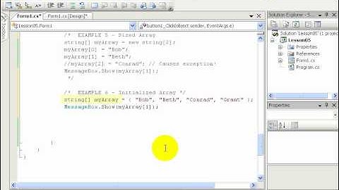 C# Programming - Lesson 5