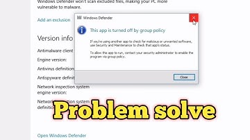 The app is turned off by group policy solve windows 10